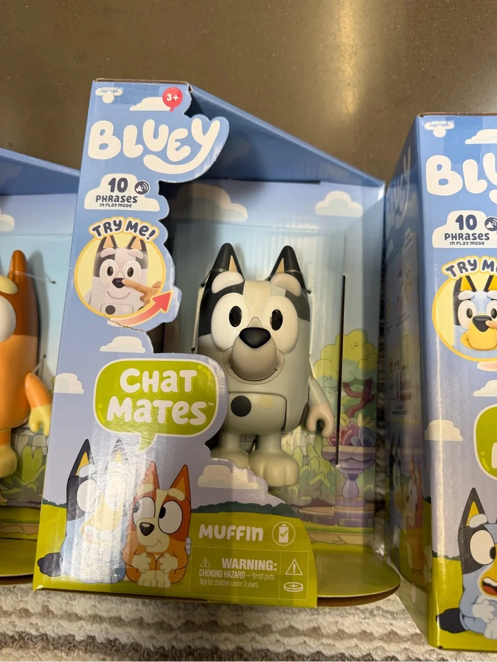 Bluey Chat Mates Talking Figures Set of 3 – Bluey Bingo Muffin NEW